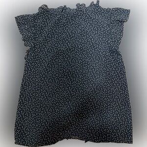 Ann Taylor LOFT Black and White Polka Dot Top | Sz M